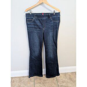 Spanx Jeans Womens XL Dark Wash Flare High Rise Shaping Slimming Stretch Pull On